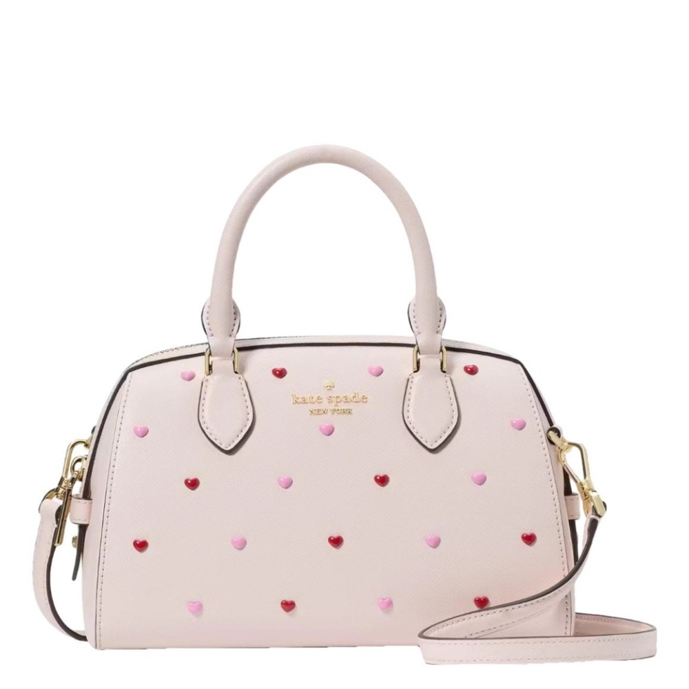 Kate Spade Pink Satchel with Gold Accents